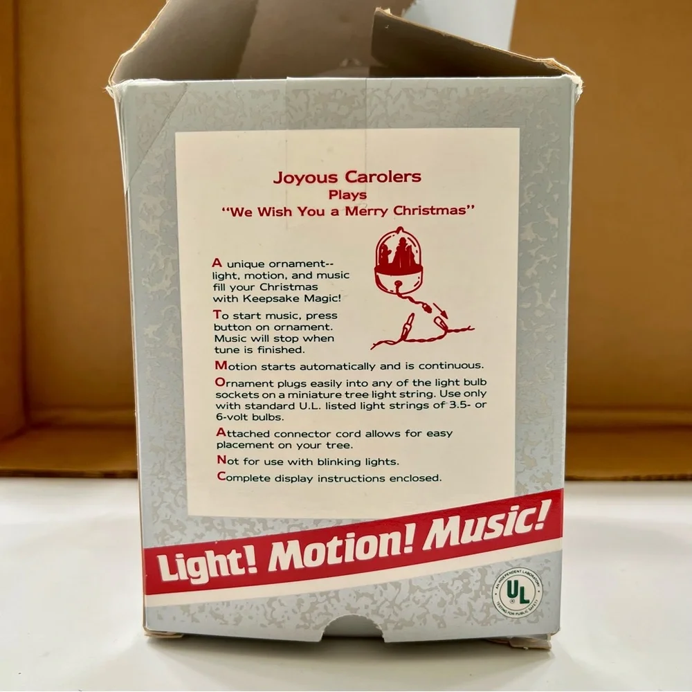1989 Hallmark Keepsake Magic Joyous‎ Carolers Light Motion Music Ornament